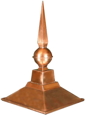 copper apollo roof finial