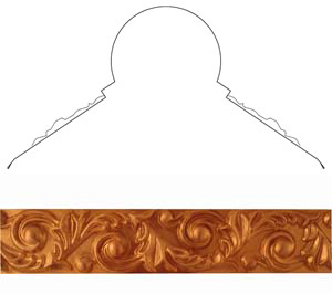 Ornamental Unvented Ridge Roll