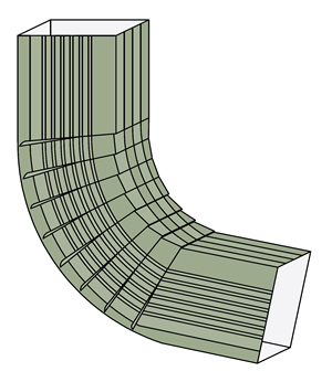 aluminum corrugated square downspout Old World Distributors
