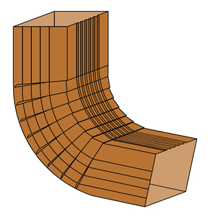 copper corrugated square downspout Old World Distributors