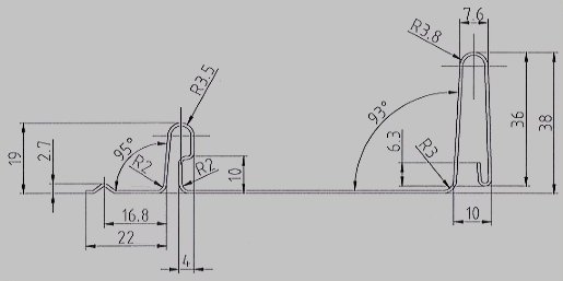 Nail Strip Profile Shop Drawing