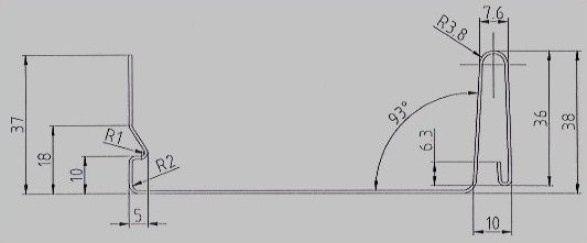 Snap Seam Profile Shop Drawing