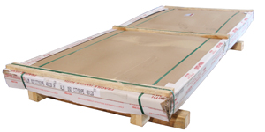 flat sheet stock packaged for shipping