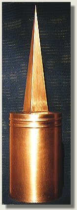 custom copper cylinder finial