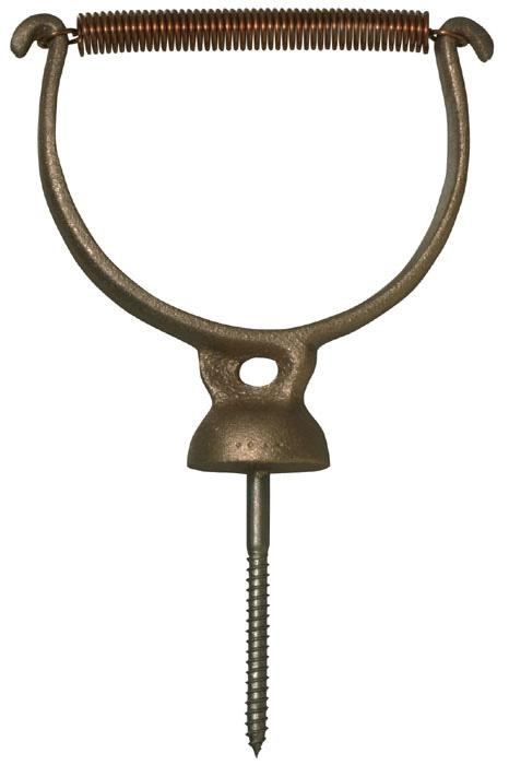 casted brass horseshoe downspout bracket