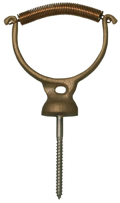 casted brass horseshoe downspout bracket