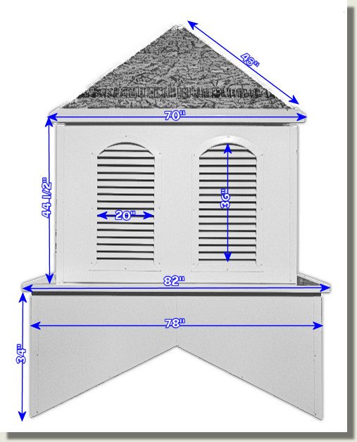cupola cap 560 dimensions