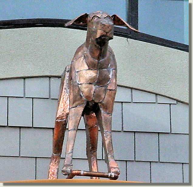 Copper Dog Statue Ruby
