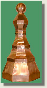 custom copper Bishop finial