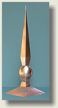 Custom Copper Knight Finial