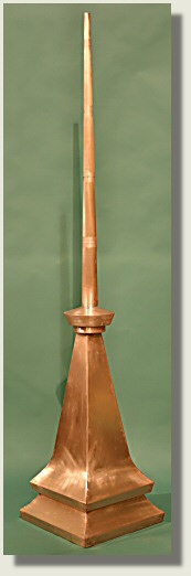 copper Stearns finial