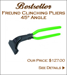 Freund Clinching Pliers - 45 degree angle roofing tools