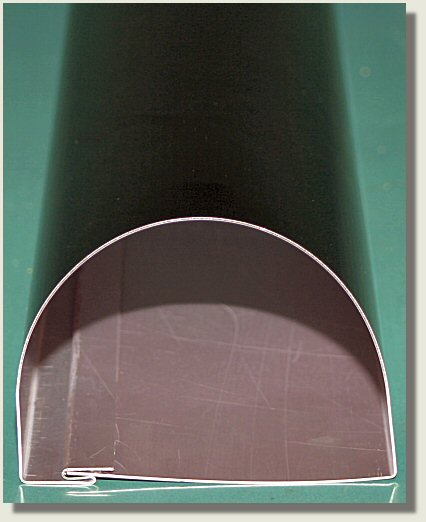 half round downspout end view