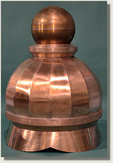 New England ball & dome finial