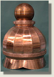 New England ball & dome finial