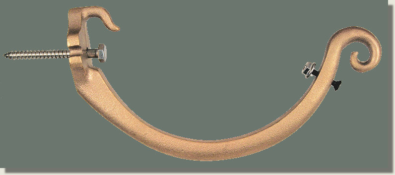 open curl braket w/fasteners 