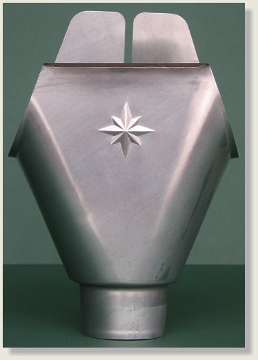 European outlet for half round gutter