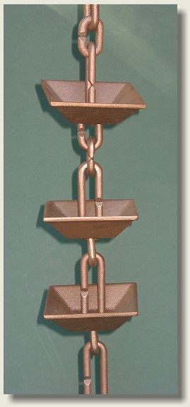 Rain Chain Brass Large Square