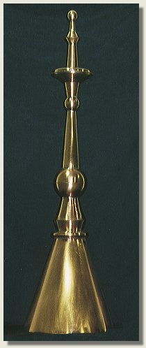 stamen finial with cone base