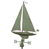 sailboat weathervane in patina copper