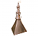 4' Banner Finial in Copper With 4 Sided Base