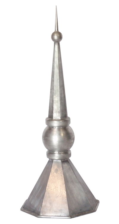 Ball & Spire - lead coated copper - 8 sided