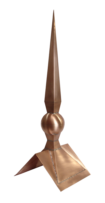 Copper Knight Finial on Gable Base