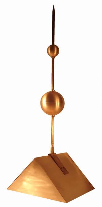 Copper Base Not Included On Ball and Rod Finial