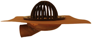 Hub Outlet Copper Roof Drain